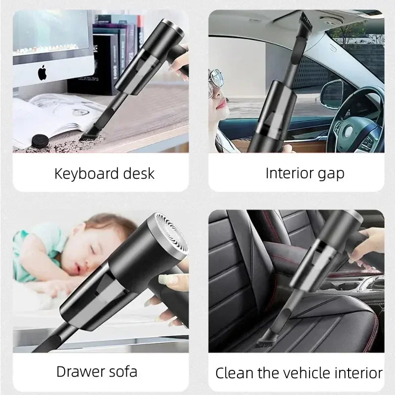 Clearance_Portable Wireless Car Vacuum Cleaner Wireless Vacuum Cleaner Dual Use for Home and Car 120W High Power Powerful Vacuum