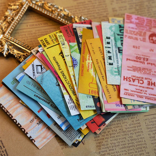 10/20/43pcs Rock Music Ticket Graffiti Stickers Retro Band Decal Sticker for Kids Toys Cool Waterproof DIY Guitar Motorcycle Car