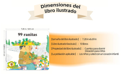 Spanish series A Set Of 10 Baby Bedtime Fairy Tale Early Education Books Children's Enlightenment Color Picture Reading Toy Gift