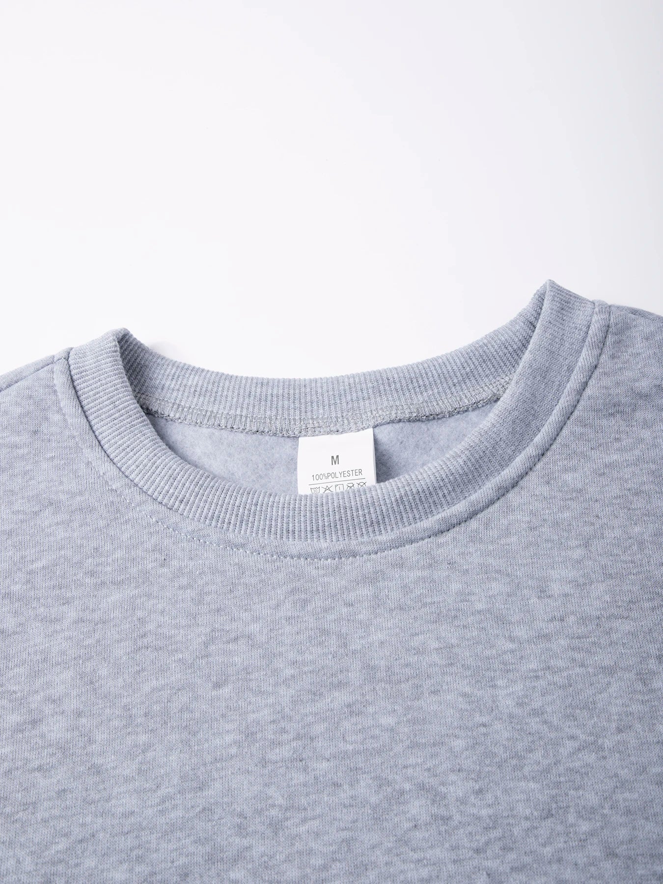 Men's Crew Neck Sweatshirts Solid Color Sweatwear Spring Outdoor Casual Daily Long Sleeve Pullover Hoodie Man Sportswear