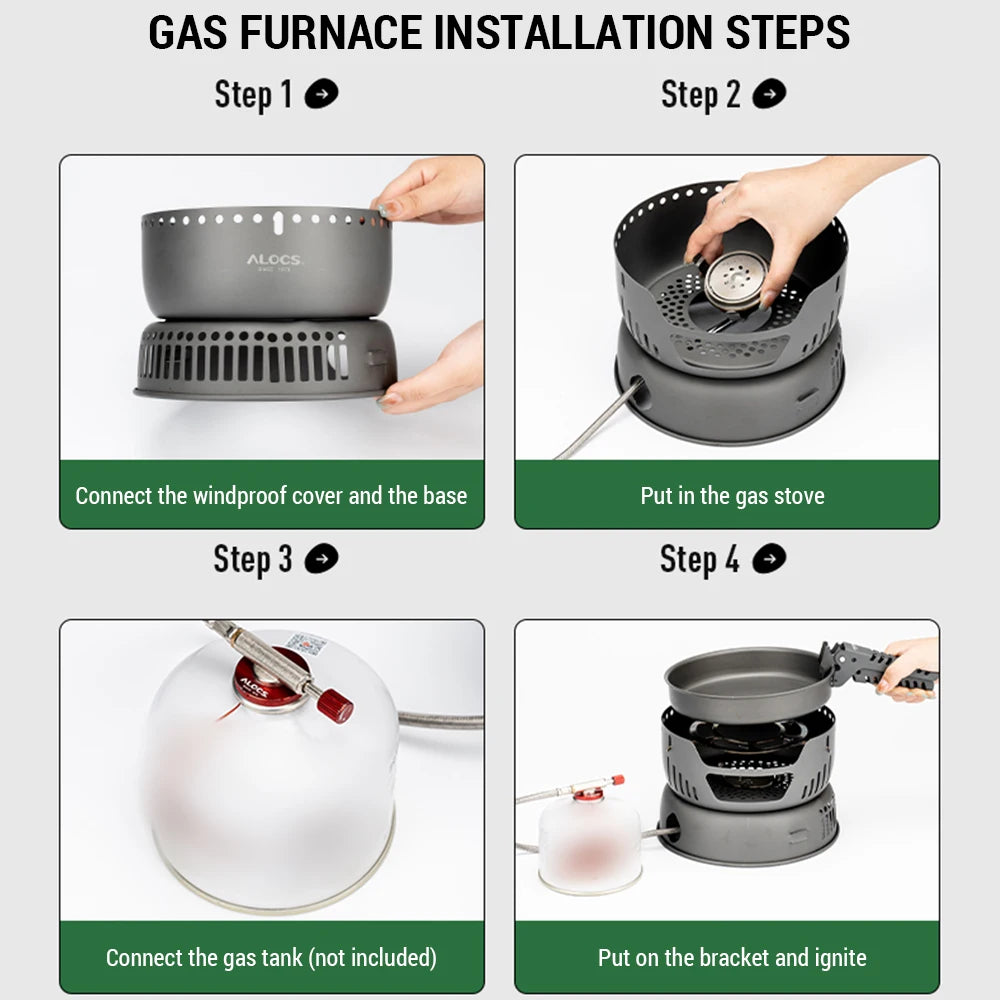 Camping Cookware Portable Camping Stove Outdoor Cooking Set for Backpacking Hiking Picnic BBQ