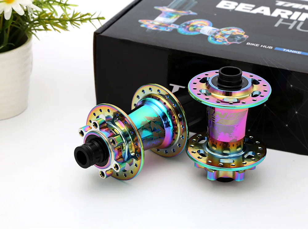 TANKE 120 Click Hub 6 Bearing MTB Mountain Bike Hub Front Rear 28 32 36 Holes QR Thru-axle Exchange Disc Brake Bicycle Hubs HG