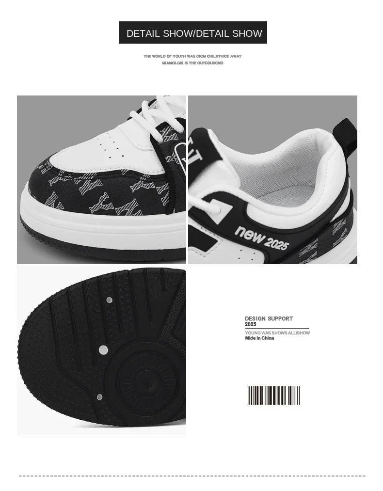 Men's Shoes, Spring 2025 New Printed German Training Board Shoes, Versatile, Niche, High-end, Sports and Leisure Shoes
