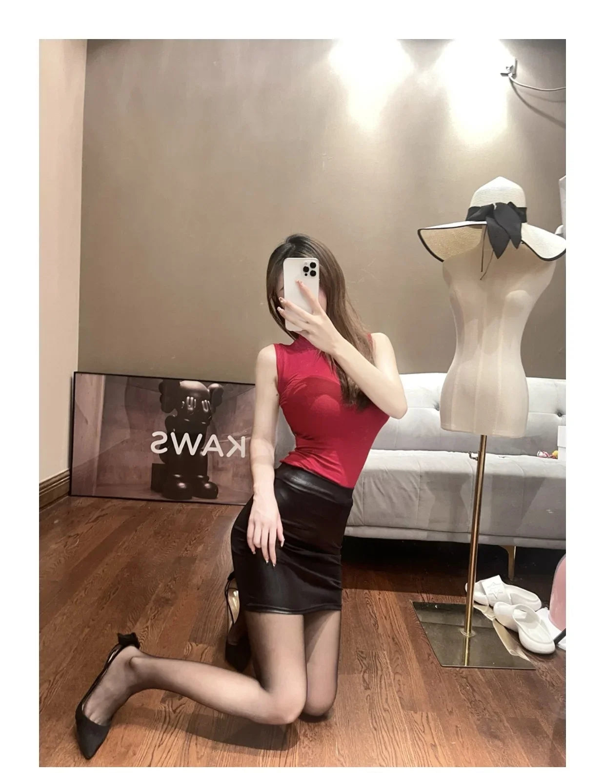 Leather Matte Slim Mini Sexy Fashion PU Hot Short High Waist Skirt Korean Nightclub Streetwear Wholesale Clothes 7ST