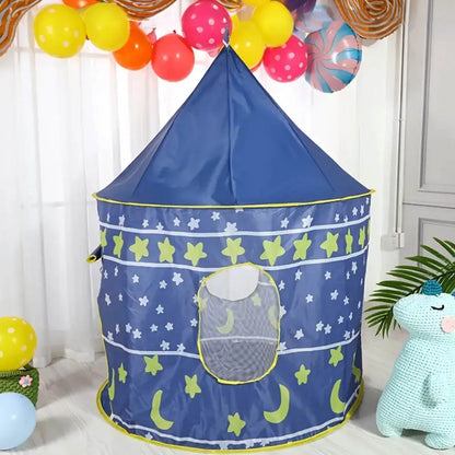 Night Sky Design Children's Play House Tent, Cute Castle for Little Boy's and Girls