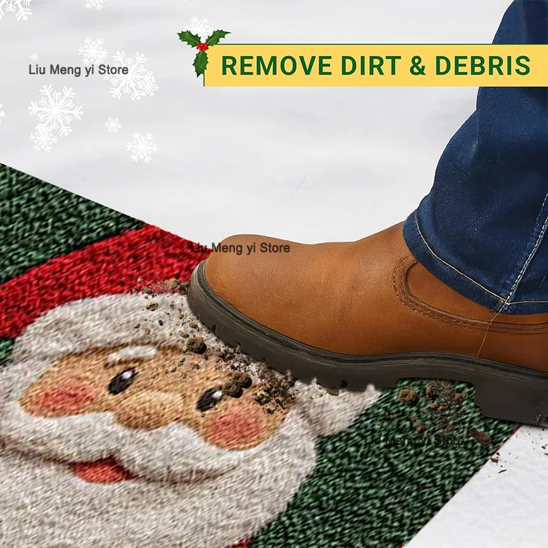 Christmas Door Mat Red Santa Claus Outdoor and indoor Gingerbread Man Carpet  New Year 2026 Merry Christmas Home Decor Foot Mat
