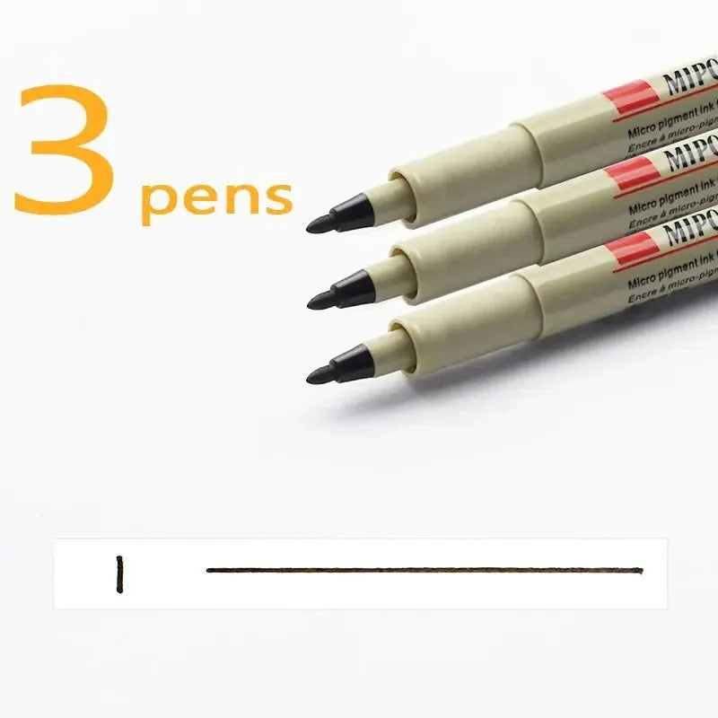 3pcs Manga Markers Needle Pen Art Hand-painted Hook Line Pen Sketch Pens Stationery Set Art School Supplies Art Sakura Pen New