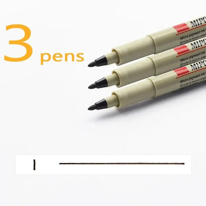 3pcs Manga Markers Needle Pen Art Hand-painted Hook Line Pen Sketch Pens Stationery Set Art School Supplies Art Sakura Pen New