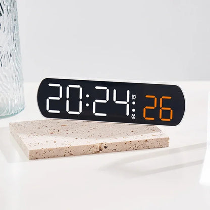 Digital Alarm Clock Travel Clock with Temperature Table Clock Large Display for Bedroom Office Kitchen Home Decoration