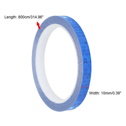 1cmx8m Bike Stickers Reflective Tape Fluorescent Safety Warning Strips MTB Cycling Tapes for Bicycle Helmet Motorcycle Scooter