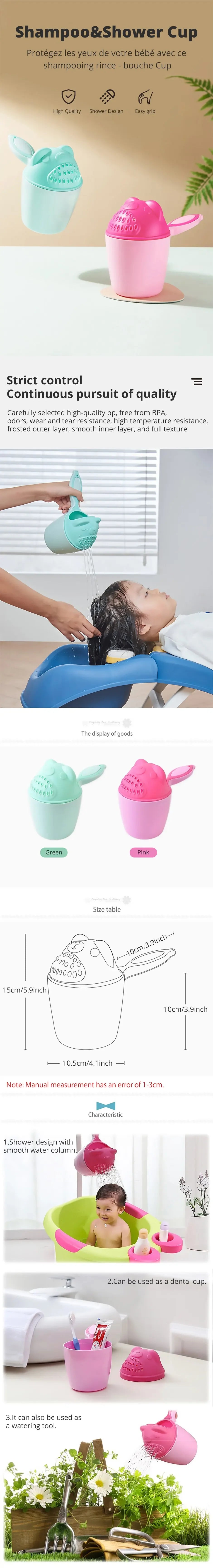 Baby Bathroom Shower Kettle Shampoo Cup Multi-functional Toy for Playing with Water Bathroom Shampoo Cup Toy