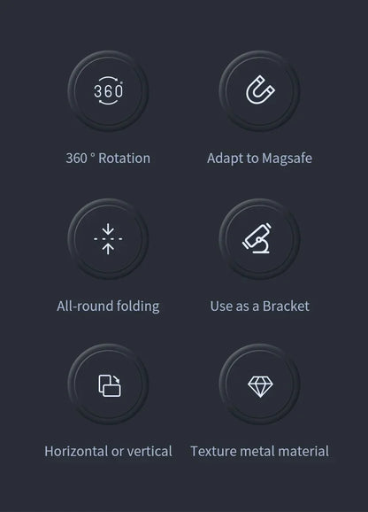 For MagSafe Double Sided Magnetic Phone Ring Holder Portable Folding Cellphones Stand Phone Accessories Support Bracket Grip