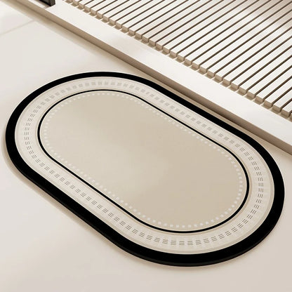 Bathroom floor mat three sets of absorbent, non-slip, dirty and easy to clean made of diatom mud