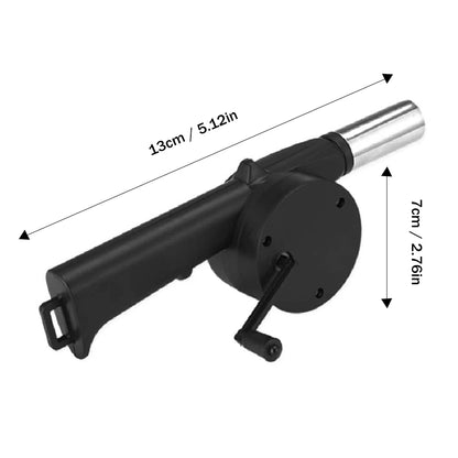 Outdoor Barbecue Fan Hand-cranked Air Blower Portable BBQ Grill Fire Bellows Tools Picnic Camping Accessories Barbeque