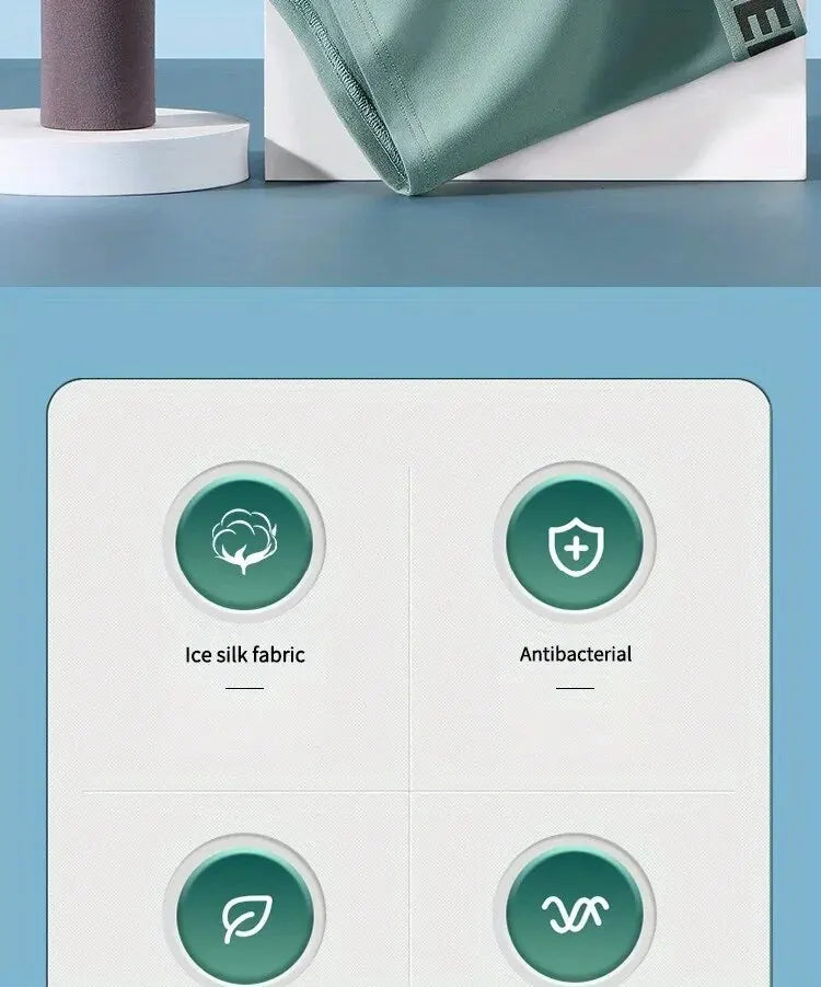 10Pcs/Men's Underwear  Underwear High Stretch Boxer Shorts Breathable Soft Men's Shorts Comfortable Size L-4XL