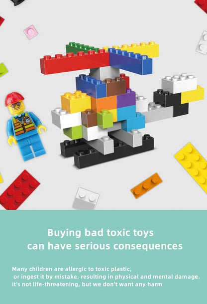 HOMEFISH 1000 DIY creative building blocks bulk set Urban Classic building Assembled birthday gift children's educational toys