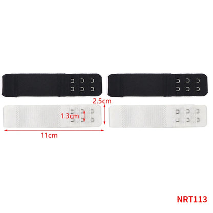 3/4/6/8pcs Bra Extender for Women's Elastic Bra Extension Strap Hook Clip Expander Adjustable Belt Buckle Intimates Accessories
