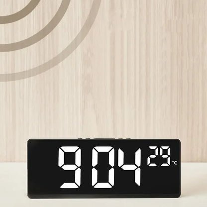Digital Alarm Clock Travel Clock with Temperature Table Clock Large Display for Bedroom Office Kitchen Home Decoration