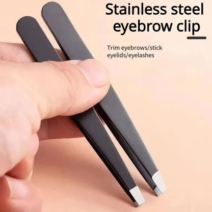 Stainless Steel Eyebrow Tweezers - Precision Hair Removal And Shaping Tool for Women and Men -  Durable And Comfortable Grip