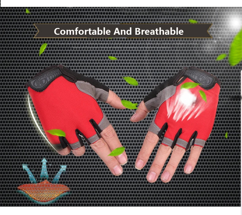 Breathable Anti-Slip Half Finger Gloves for Fitness Cycling Summer Gym Cycling Gloves for Men And Women Bicycle Riding Fishing