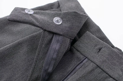 Women Fashion With Darts Front Pockets Wide Leg Pants Vintage High Waist Zipper Fly Female Trousers Mujer