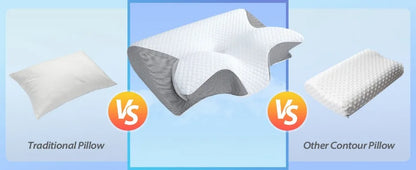 1pc Memory Foam Cervical Pillow Fast Rebound Memory Sleeping Pillows 2in1 Ergonomic Orthopedic Pillow for Neck Pain Neck Pillow