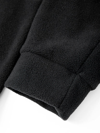 2025 Men Casual Fleece Sweatshirts Tops Men Sport Classic Stand Collar Sweatshirts Men’s Quarter Zip Hoodie Basic Pullover 3XL