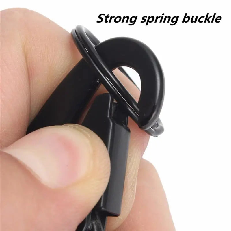 2 PCS.Tactical Hanging Buckle Molle Nylon Webbing Carabiner Belt Triangle Keychain for Outdoor Climbing Camping Tool Accessory