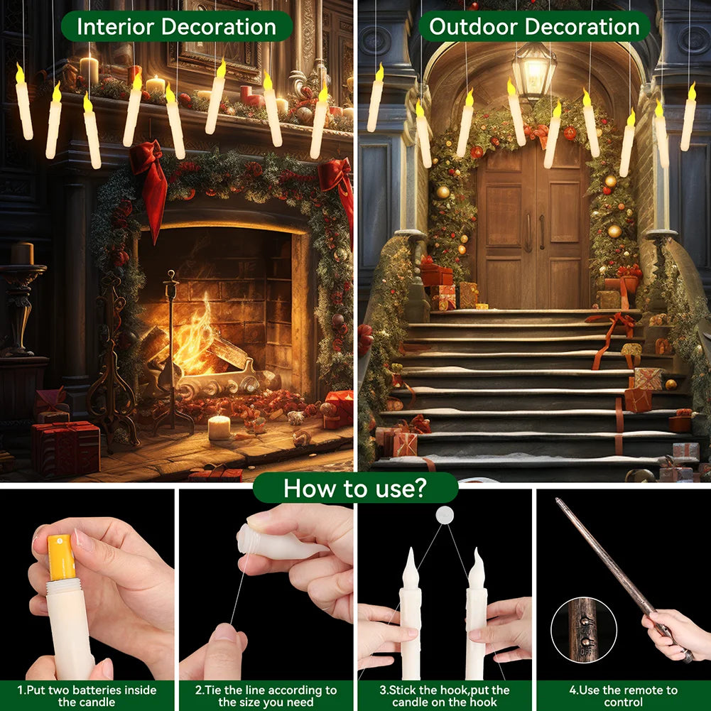 12/24Pcs Flameless LED Candle Battery Operated Flickering Candle For Home Christmas Party Wedding Decoration Tealight Candles