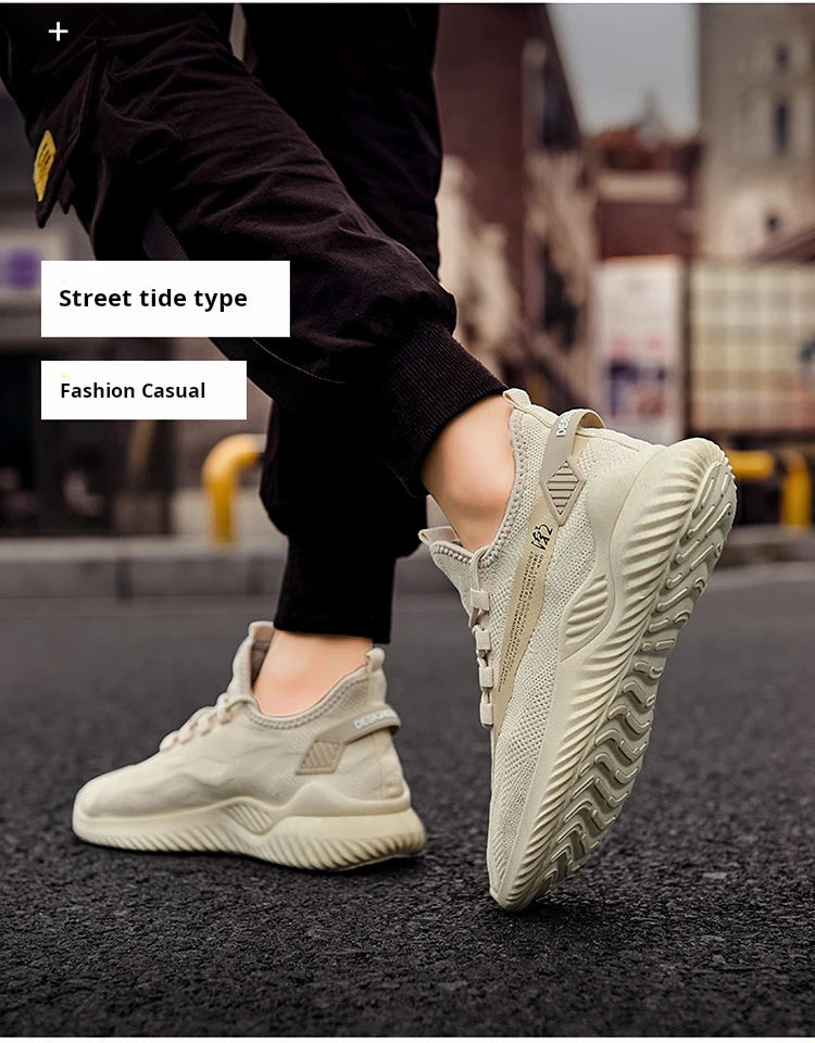 Men Sneakers 2025 Men Tennis Shoes New Fashion Spring and Summer Leisure Walking and Running Breathable Flat Bottom Gym Sports