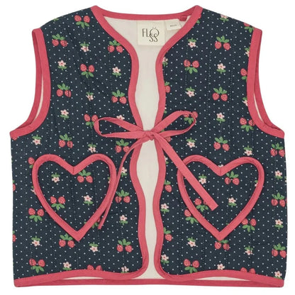 Kids Girls Clothes 25AW New Toddler FL Cute Bow Strawberry Printed Dresses Denim Vest Dress Jeans Children Clothing