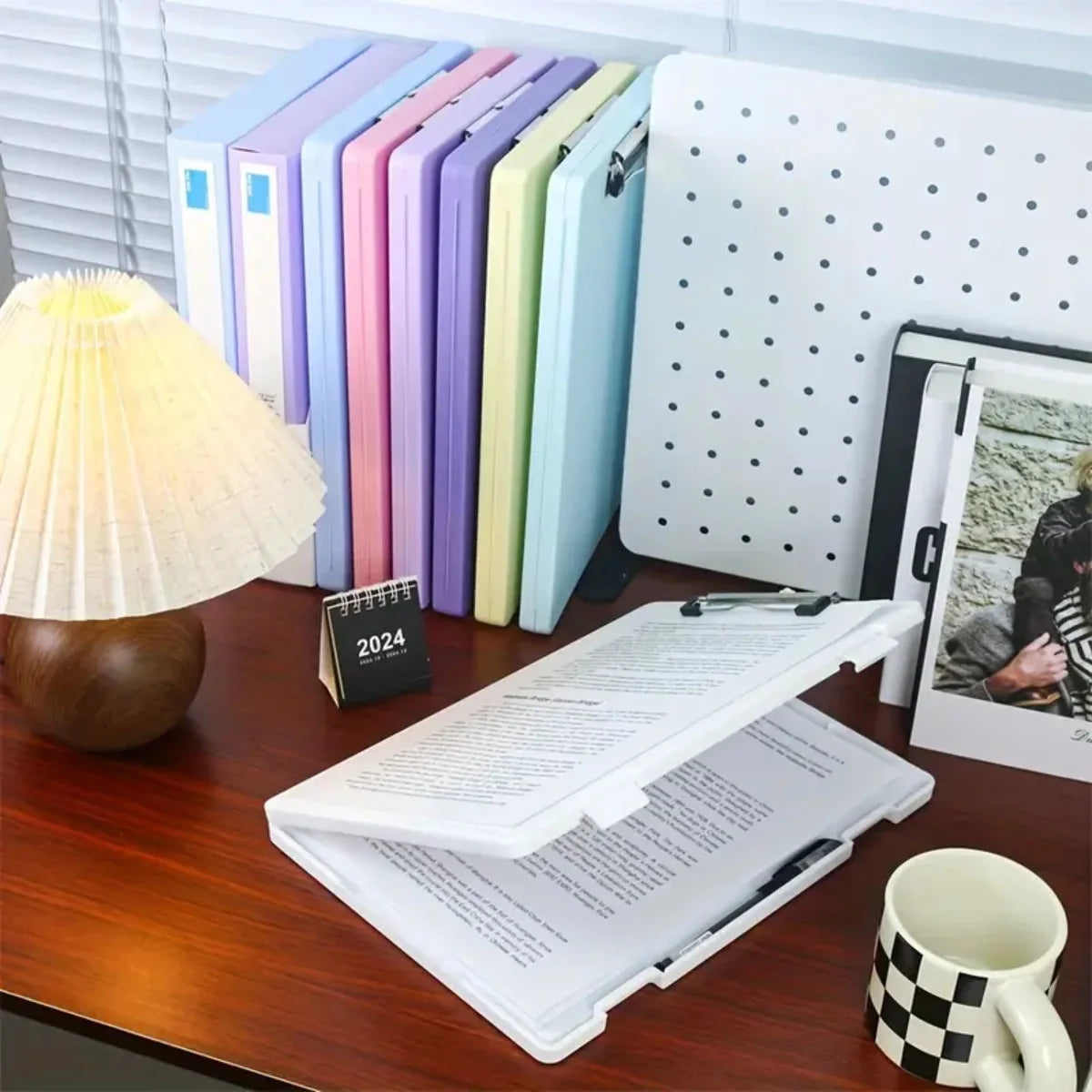 WQN-1PC Multi-Color Multi-function Large Capacity A4 Clip Storage Box For School And Office Use