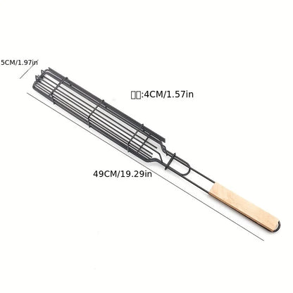 1pcs Portable Nonstick BBQ Grilling Basket For Outdoor Camping And Picnics Grill Tools