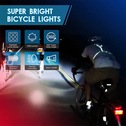 1000LM Bike Light Headlight T6 Bicycle Flashlight LED USB Rechargeable Torch Cycling Front Lamp High Beam Accessories