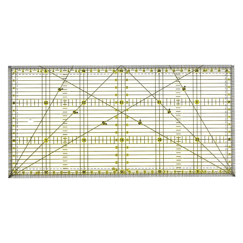 مسطرة ترقيع شفافة متعددة الأحجام من الأكريليك، مسطرة رسم، أدوات خياطة وقياس للمكتب والمدرسة