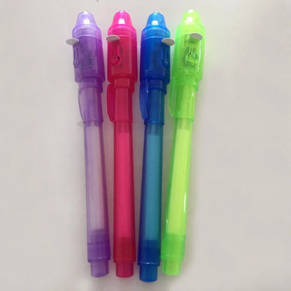 1/4Pcs Invisible Ink Pen Spy Pen with UV Light, Magic Marker for Secret Message,Treasure Box Prizes,Kids Party Favors,Toys Gift