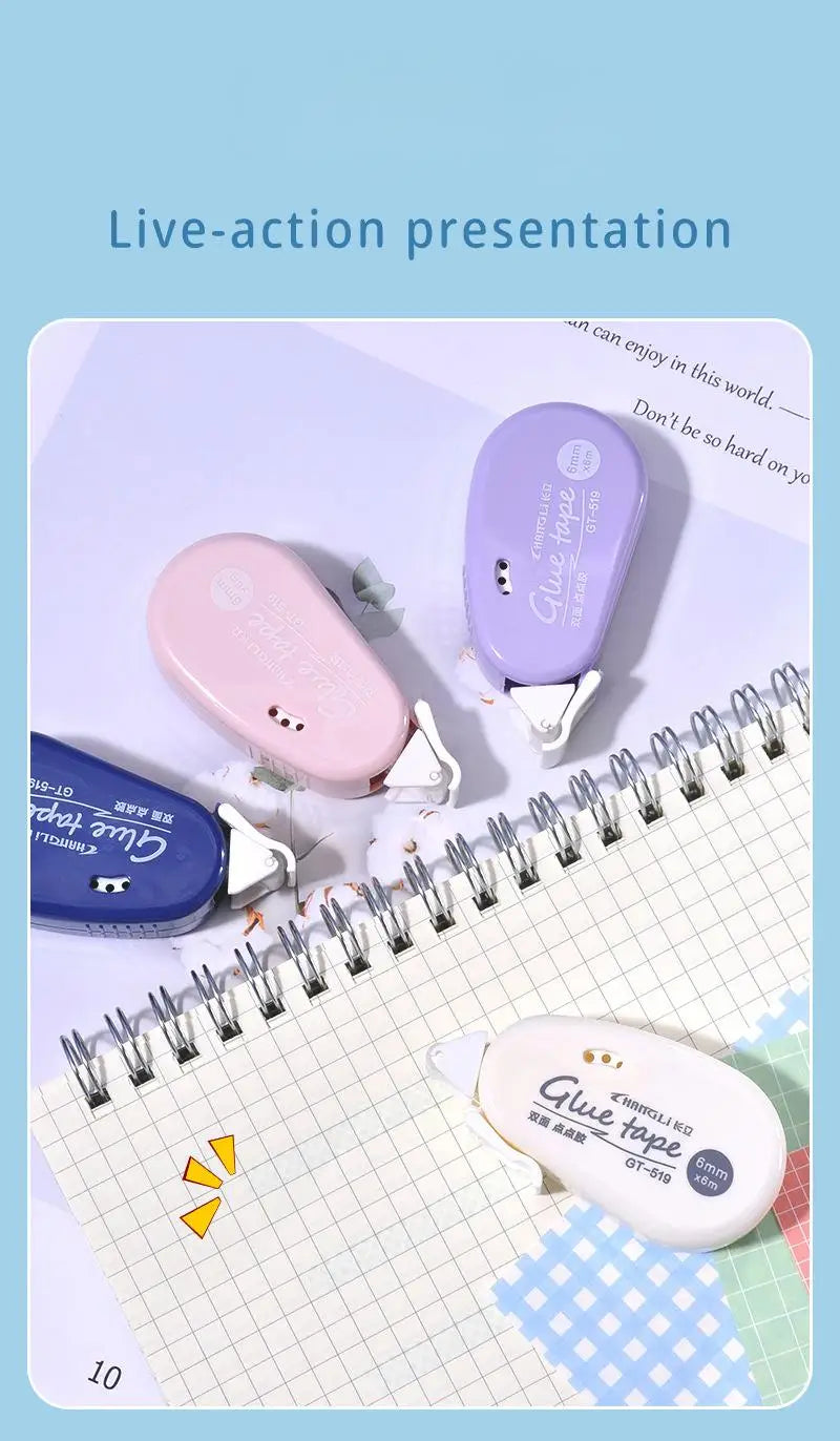 Double-Sided Adhesive Roller, Scrapbook Supplies, Adhesive Tape Runner for Scrapbooking, Home School Office Journaling Supplies