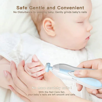Baby Electric Nail Trimmer Kid Nail Polisher Tool Baby Care Multifunctional Fingernail Cutter Trimmer Infant ManicureSet