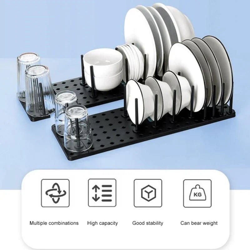 Kitchen Organizer Sink Drain Shelf Dish Drying Rack Bowl Plates Shelf Storage Drawer Desktop Adjustable Holder Home Accessories