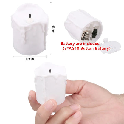 12/24Pcs Flameless LED Candle Battery Operated Flickering Candle For Home Christmas Party Wedding Decoration Tealight Candles