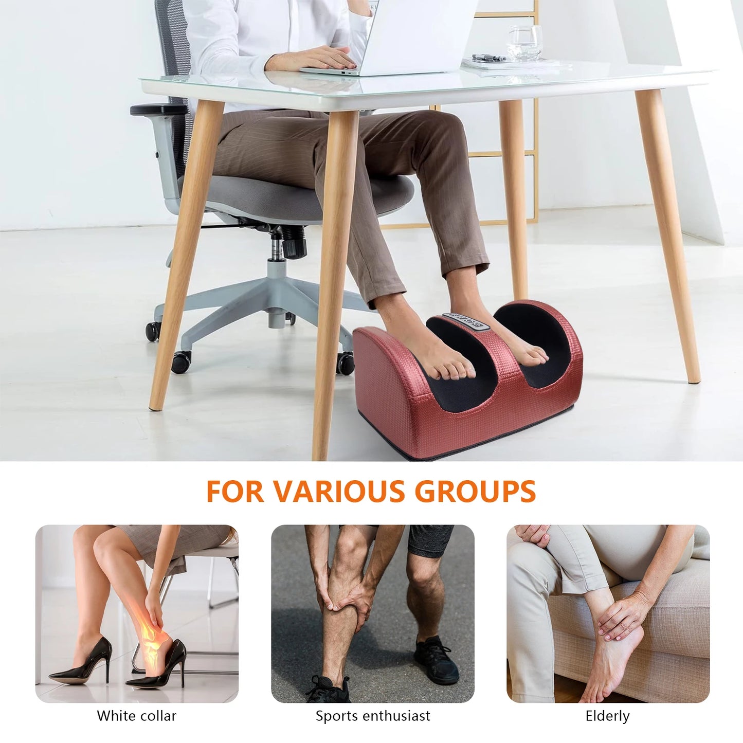 Foot massage machine Foot kneading foot leg massager electric heating home leg machine Christmas gifts, Valentine's Day gifts, M