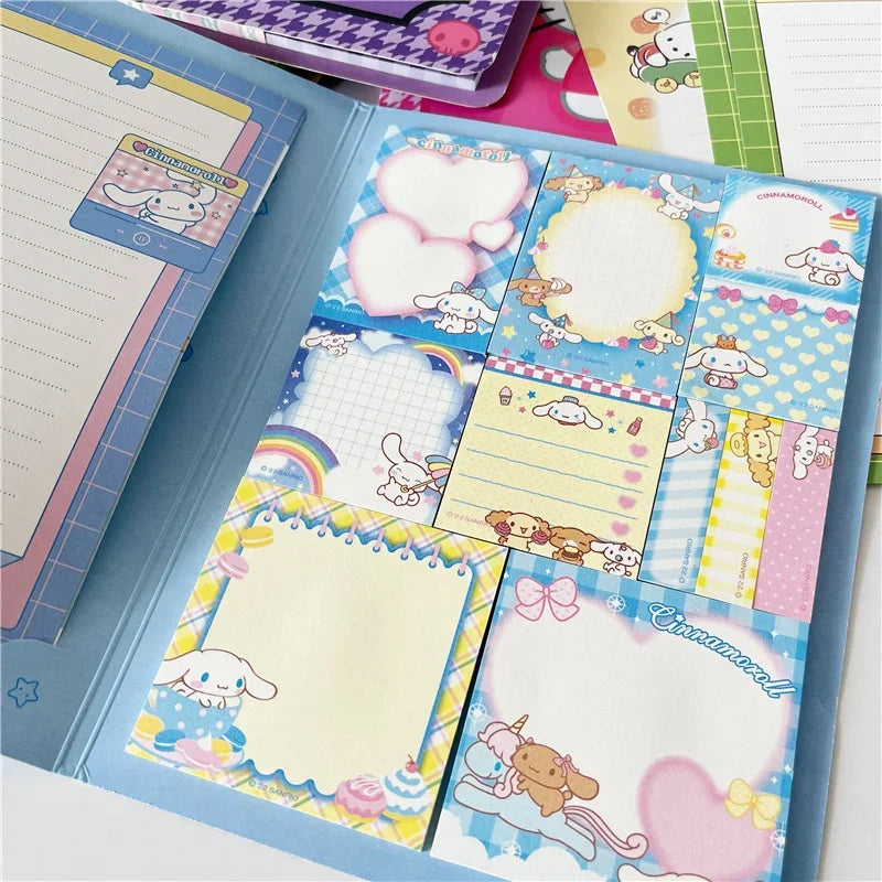 Kawaii Cartoon Hello Kitty Paste Sticky Note Mymelody Cinnamoroll Cute Kuromi Notebook Student School Office Stationery