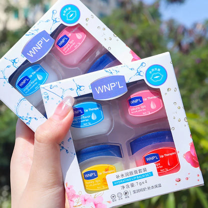 4pcs/box Natural Plant Lip Balm Moisturizing Plump Lips Lipsticks Makeup Base Anti-Cracking Lips Oil Lip Plumper Skin Care