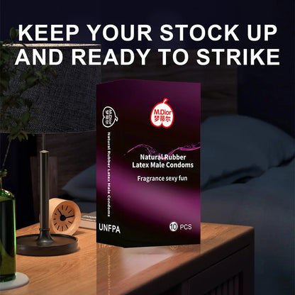 10pcs Male Condoms, Premium LubricatedNatural Rubber Latex Condom ForContraception And STl Protection, Ultrathin Condoms For Men