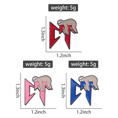 Retro Mexican Metal Hat Clip Pins Enamel Pins Cartoon Sloth Boy Baseball Cap Golf Cap Hat Badge Accessories Fashion Jewelry Gift