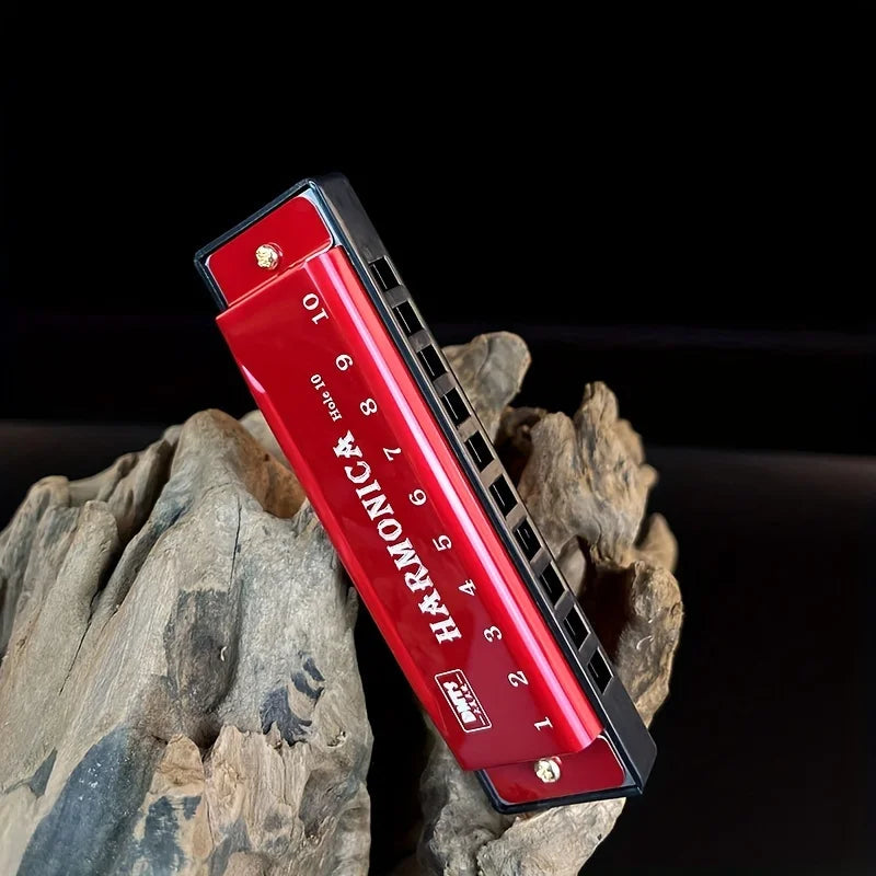 Harmonica Key of C 10 Hole Chromatic Harmonica C with Case for Beginner Gift with Case