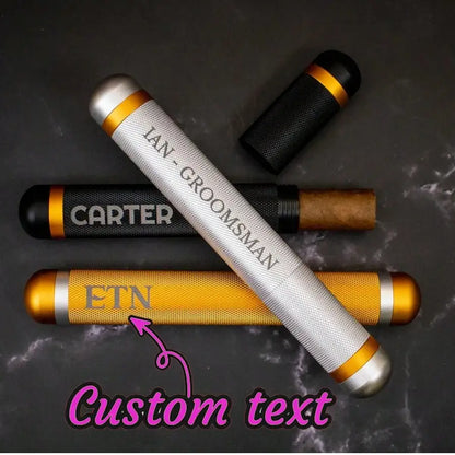 Personalized Cigars Accessories For Men, Unique Groomsmen Gifts For Wedding Day, Custom Cigars Holder, Best Man Proposal