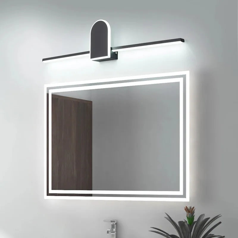 Bathroom Mirror Front Light Modern Led Wall Light Black&White Luminaires Sconce Wall Lamp L70 90 110cm Bathroom Lamp