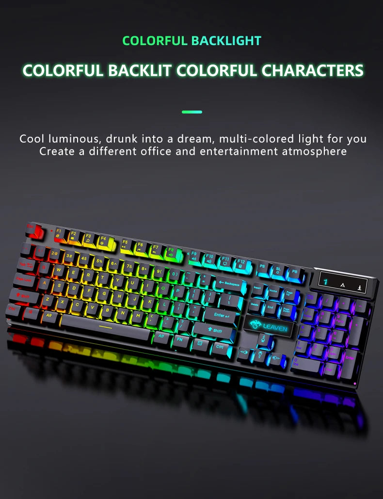 Computer Gaming Keyboard And Mouse Set USB Wired Backlight PC Keyboard Mouse Combos