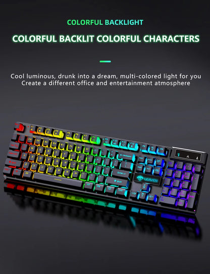Computer Gaming Keyboard And Mouse Set USB Wired Backlight PC Keyboard Mouse Combos